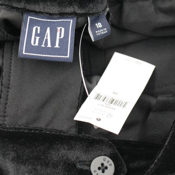 NWT gap pants Women's 18 Velvet jogger true black pockets elastic back - Picture 7 of 15